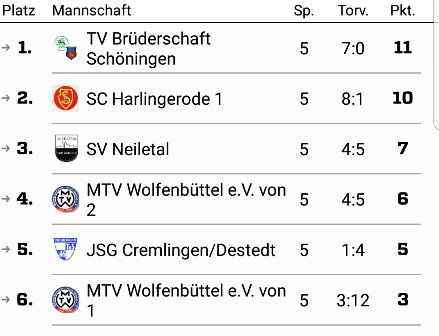 Hallenkreismeister 2018 Tabelle
